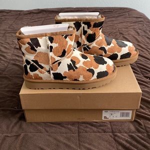 UGG classic mini cow print